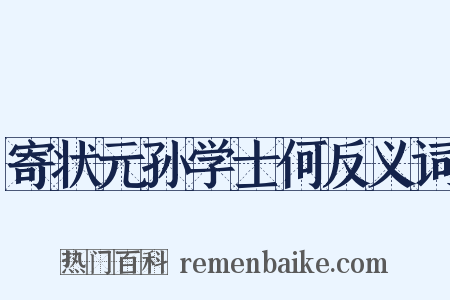 寄状元孙学士何反义词是什么意思的图片